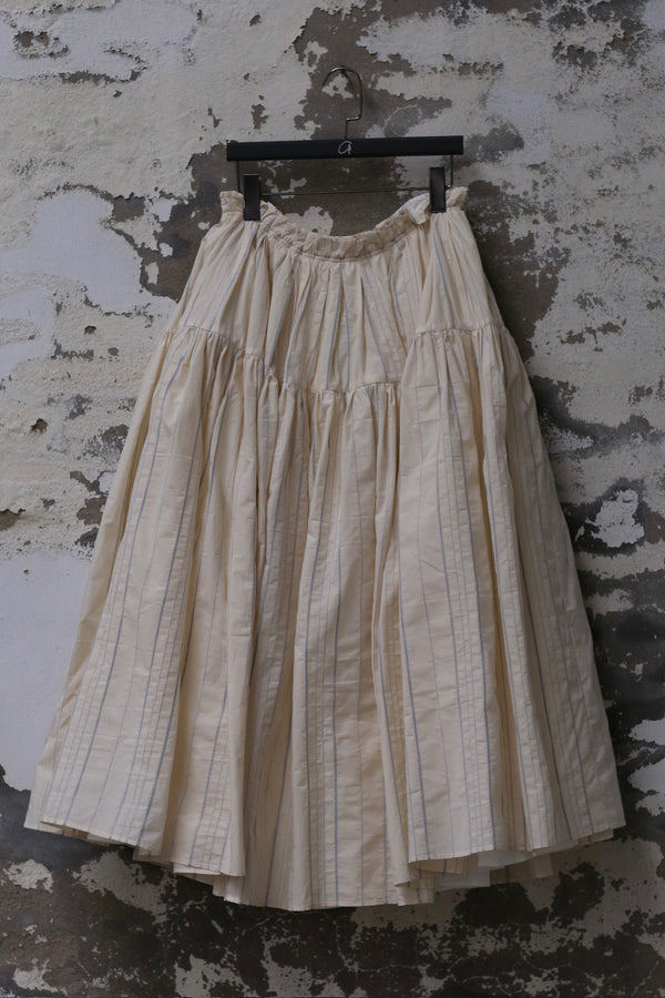UNISECON 25 Spring/Summer Profile Pleated Skirt USC-U11W67-MB Off-White Double Layer USC-U11W67B